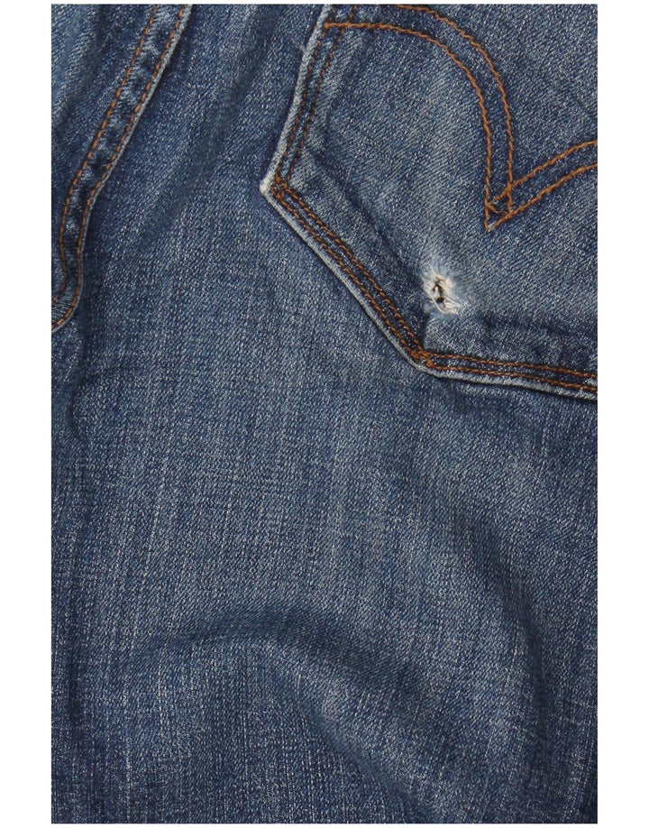 Levi's Donna 525 Bootcut Jeans US 10 Large W30 L28 Cotone Blu