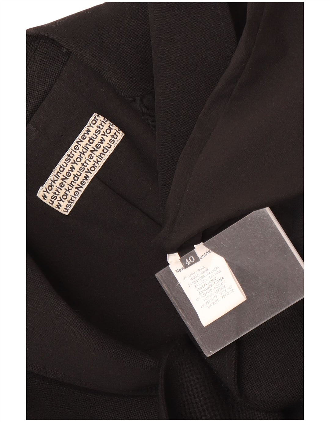 Giacca blazer a 1 bottone da donna New York Industrie EU 40 lana nera media