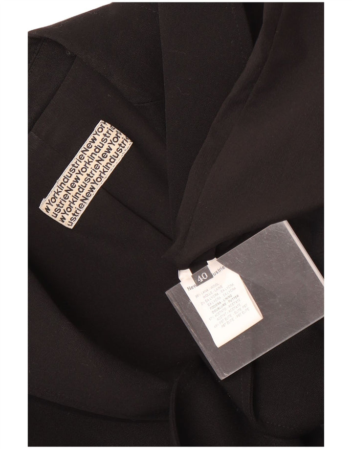 Giacca blazer a 1 bottone da donna New York Industrie EU 40 lana nera media