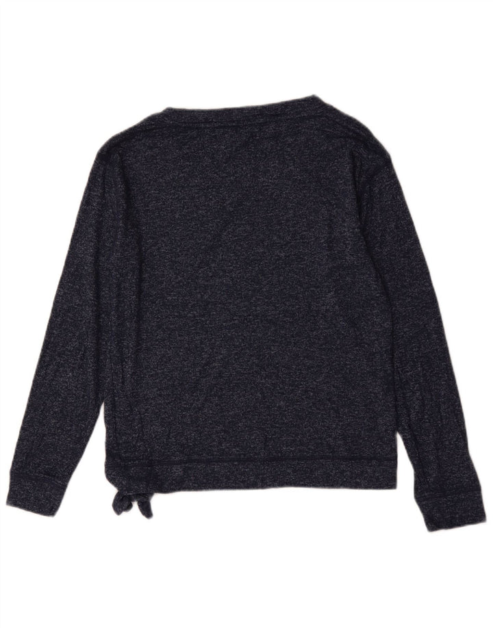 Felpa da donna J. Crew Jumper UK 10 Small Viscosa screziata blu navy