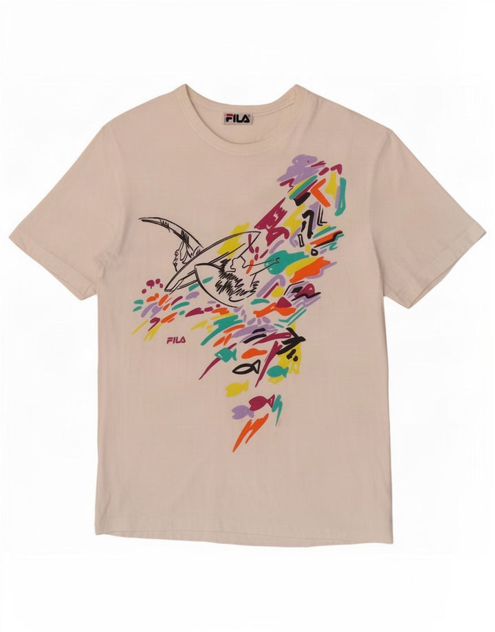 T-shirt grafica da uomo Fila Top piccola bianca