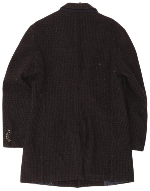 Cappotto Uomo Liu Jo IT 50 Large Nero Pied De Poule Lana