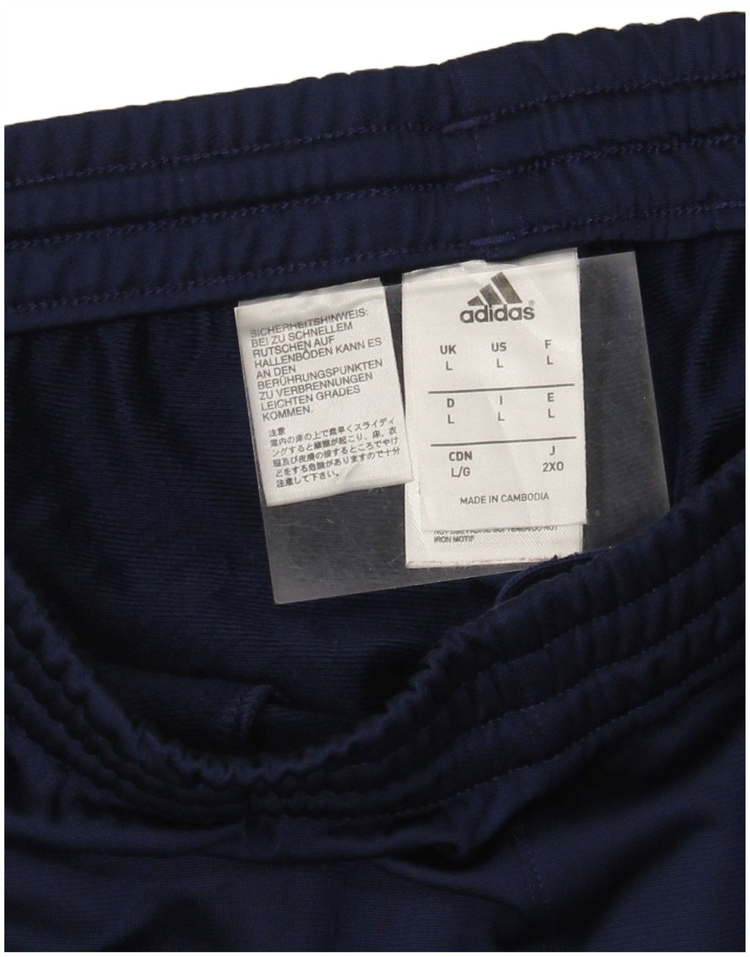 Pantaloni da tuta da donna Adidas UK 14 Large Blu Navy Poliestere