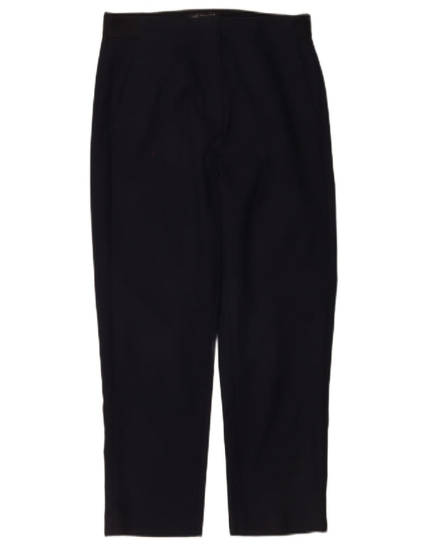 Pantaloni chino corti Marks & Spencer da donna UK 8 piccoli W26 L24 blu navy