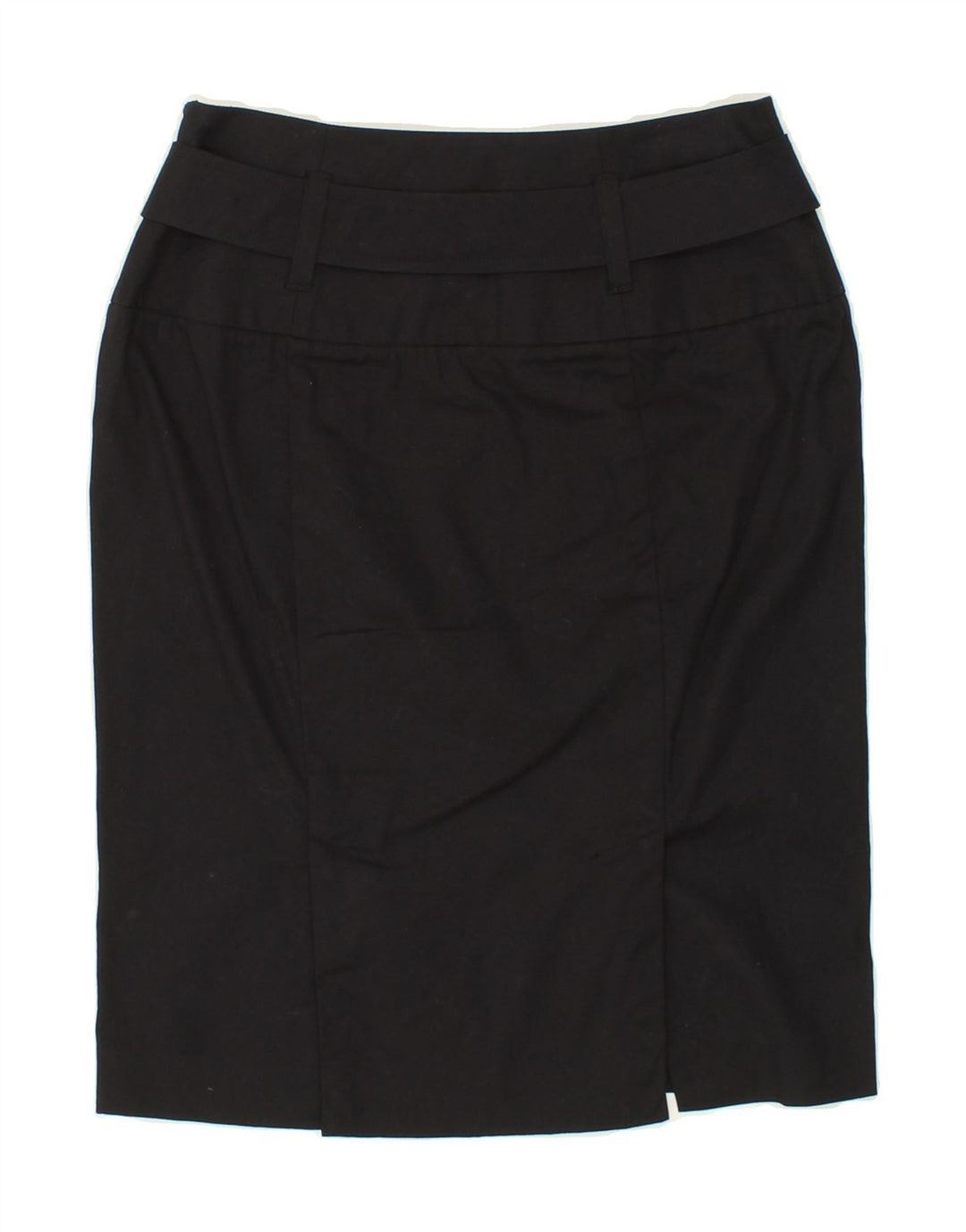 BENETTON Womens Pencil Skirt IT 40 Small W26  Black Cotton Vintage Benetton and Second-Hand Benetton from Messina Hembry 