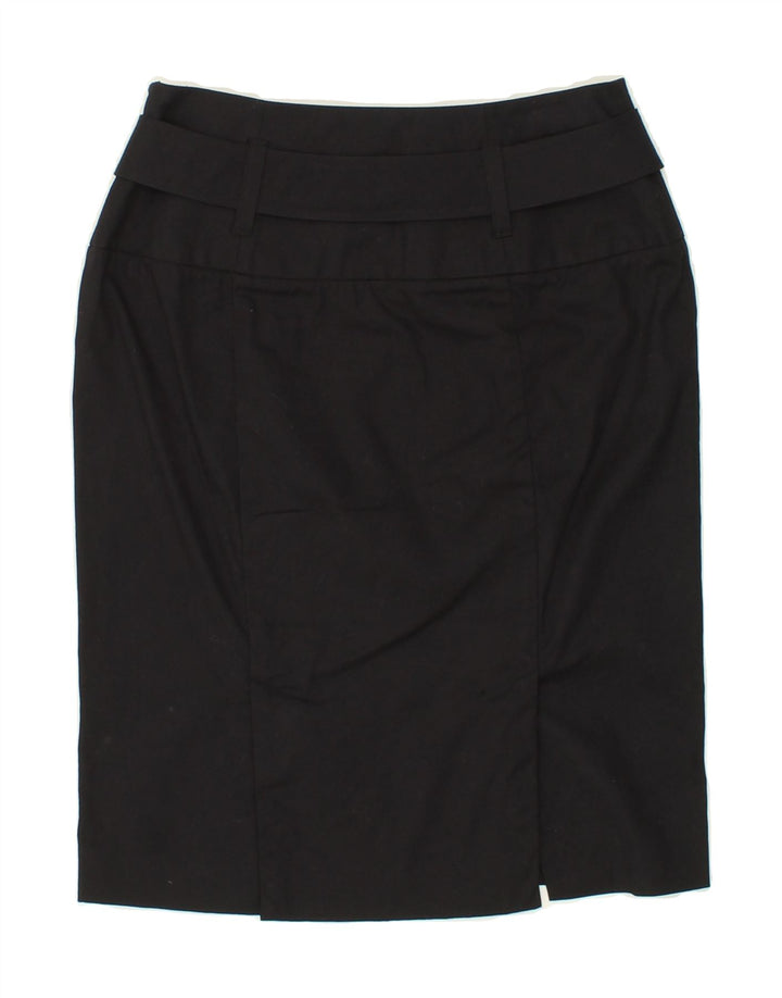 BENETTON Womens Pencil Skirt IT 40 Small W26  Black Cotton Vintage Benetton and Second-Hand Benetton from Messina Hembry 