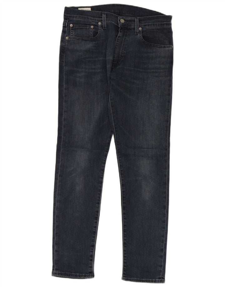 LEVI'S Mens Straight Jeans W31 L30 Navy Blue Cotton
