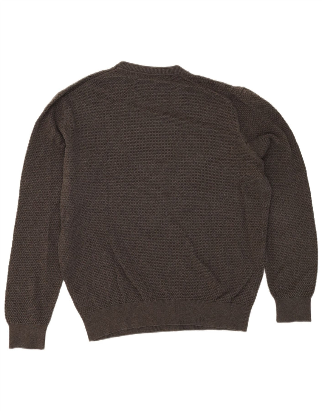 MASSIMO DUTTI Maglione da uomo girocollo grande cotone kaki