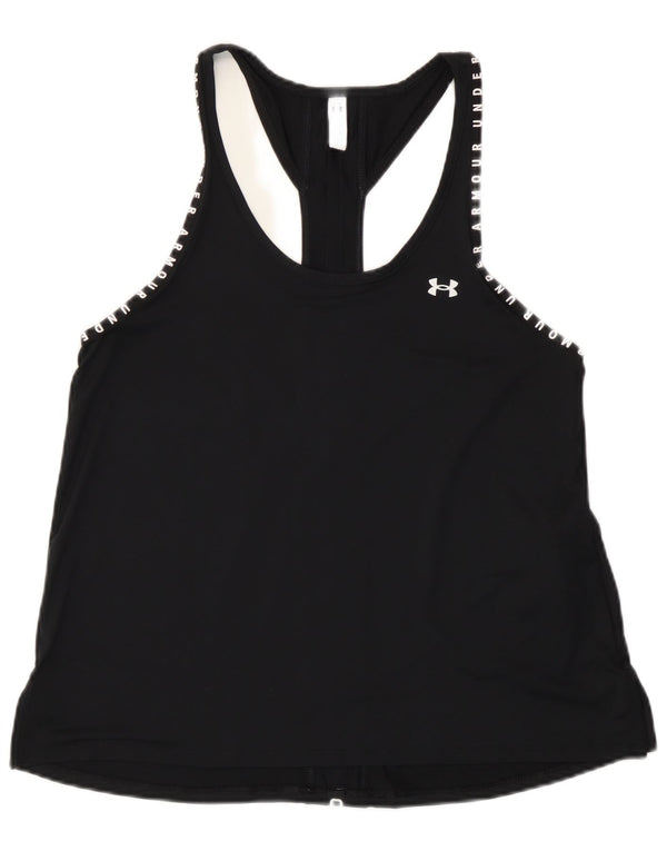 Canottiera grafica Under Armour da donna Heat Gear UK 14 poliestere nero medio