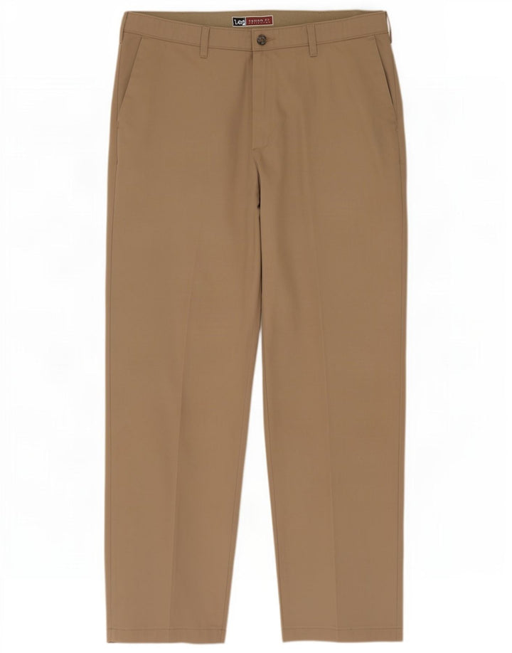 Pantaloni chino su misura da uomo Lee W38 L32 in cotone beige