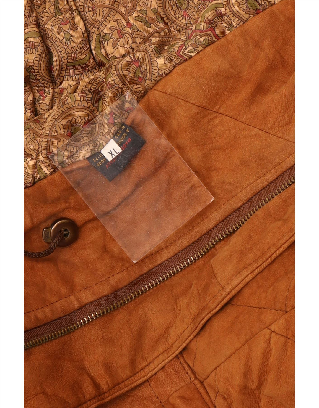 Giacca vintage in pelle scamosciata da uomo UK 42 XL in pelle marrone