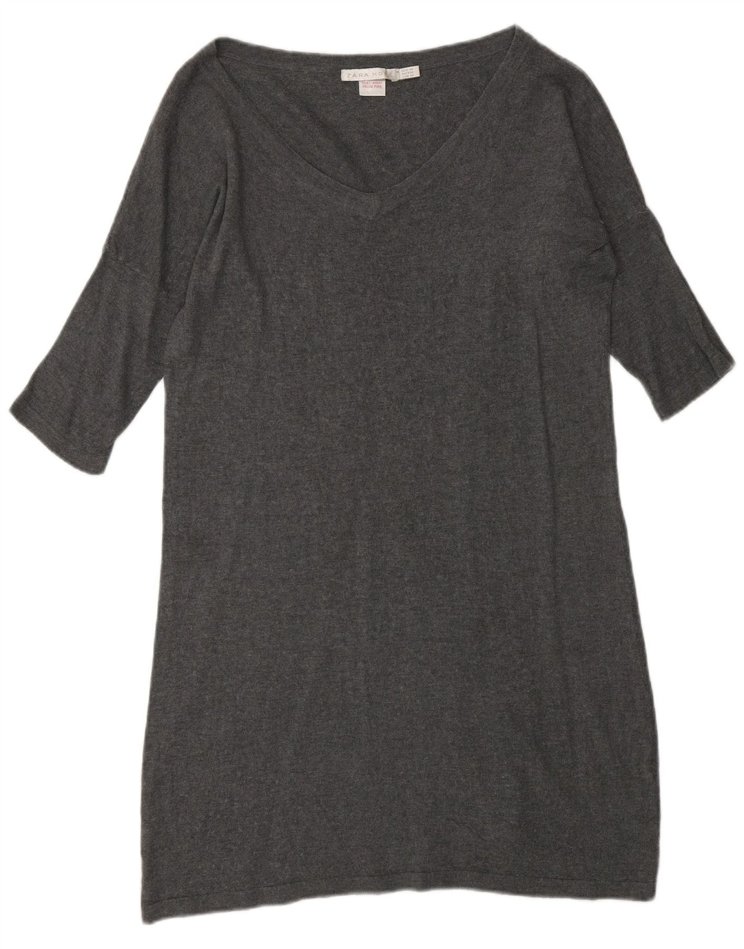 Abito maglione Zara da donna con maniche a 3/4 UK 14 Grigio medio