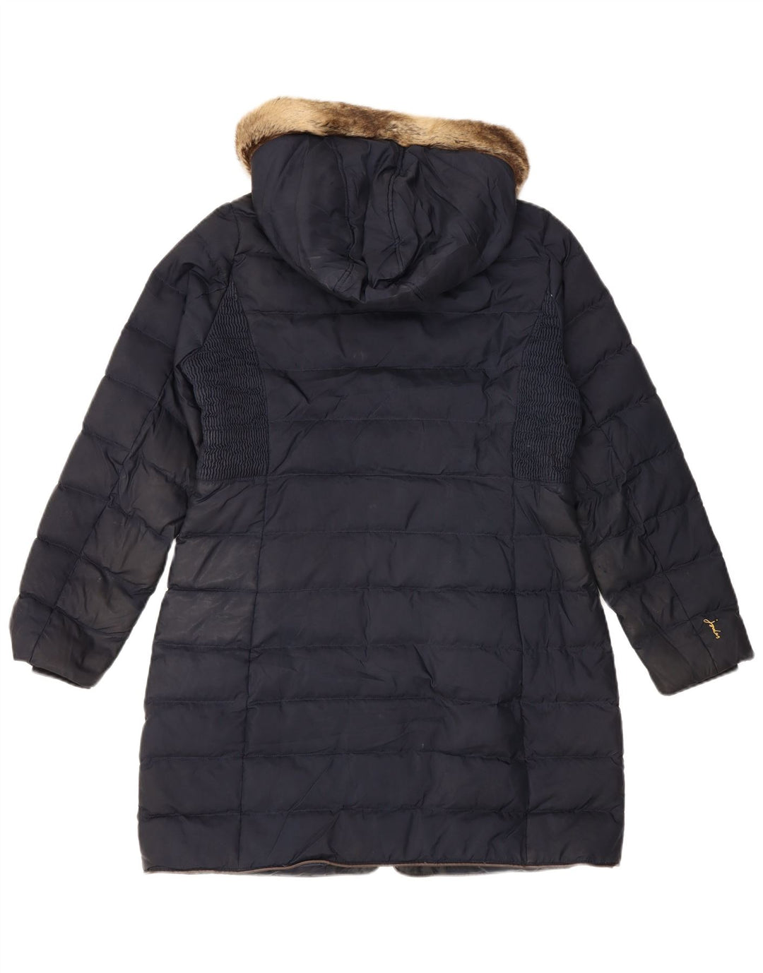 Giacca imbottita con cappuccio da donna Joules UK 14 grande poliestere blu navy