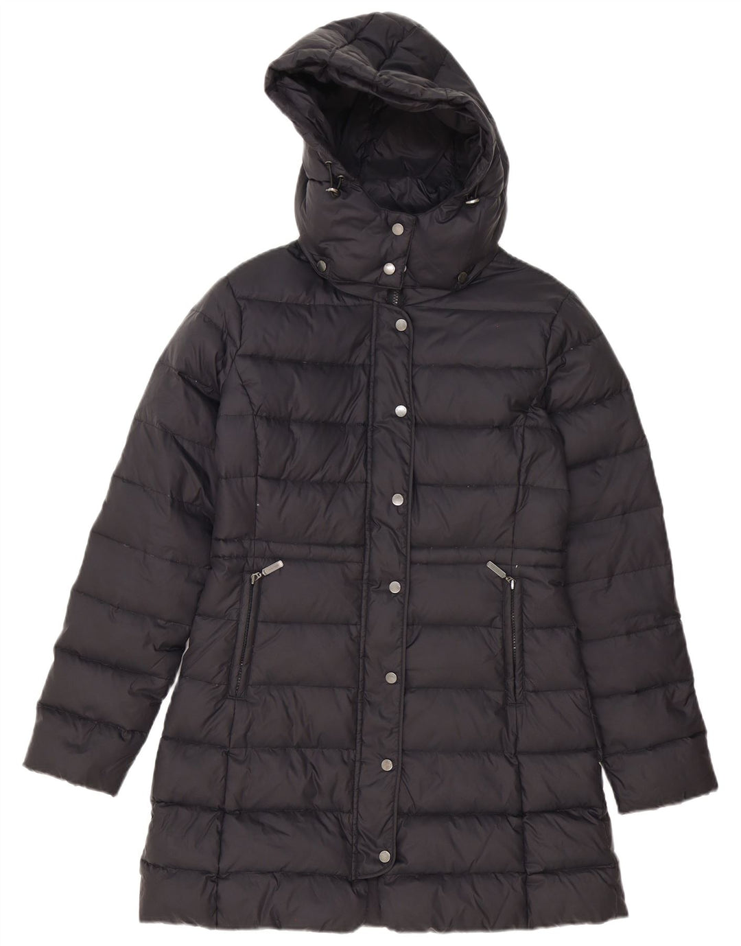 Cappotto imbottito con cappuccio da donna Benetton IT 44 medio nero poliestere