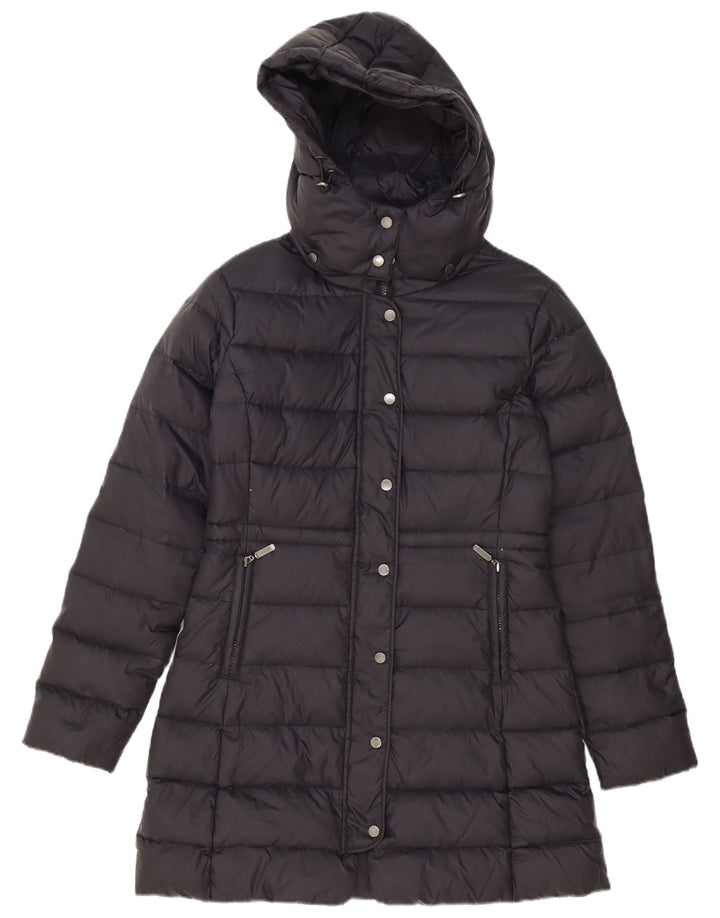 Cappotto imbottito con cappuccio da donna Benetton IT 44 medio nero poliestere