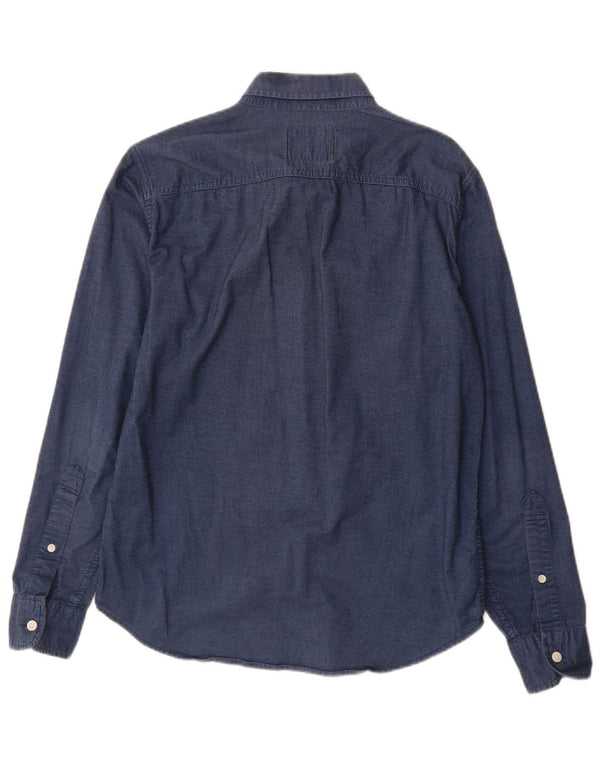 Camicia Hollister da uomo Small in cotone blu navy