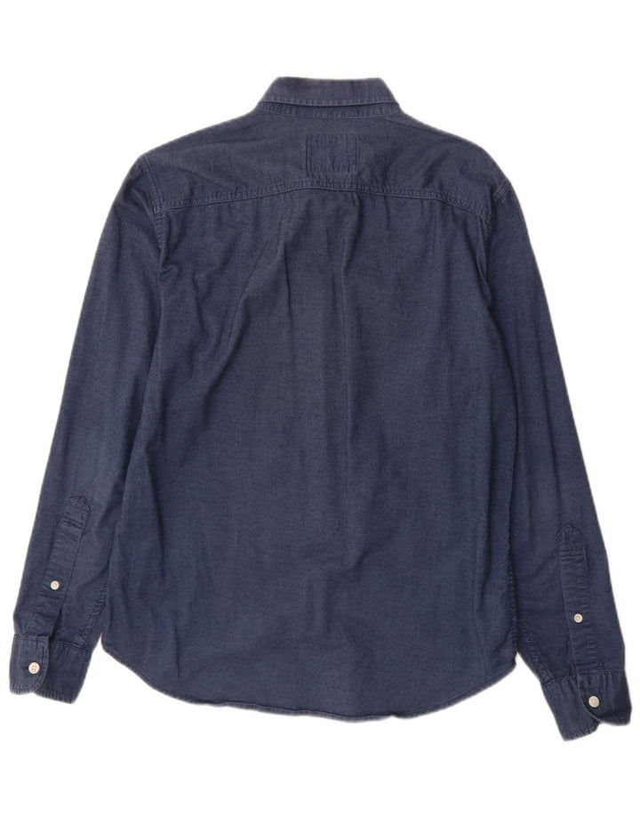 Camicia Hollister da uomo Small in cotone blu navy