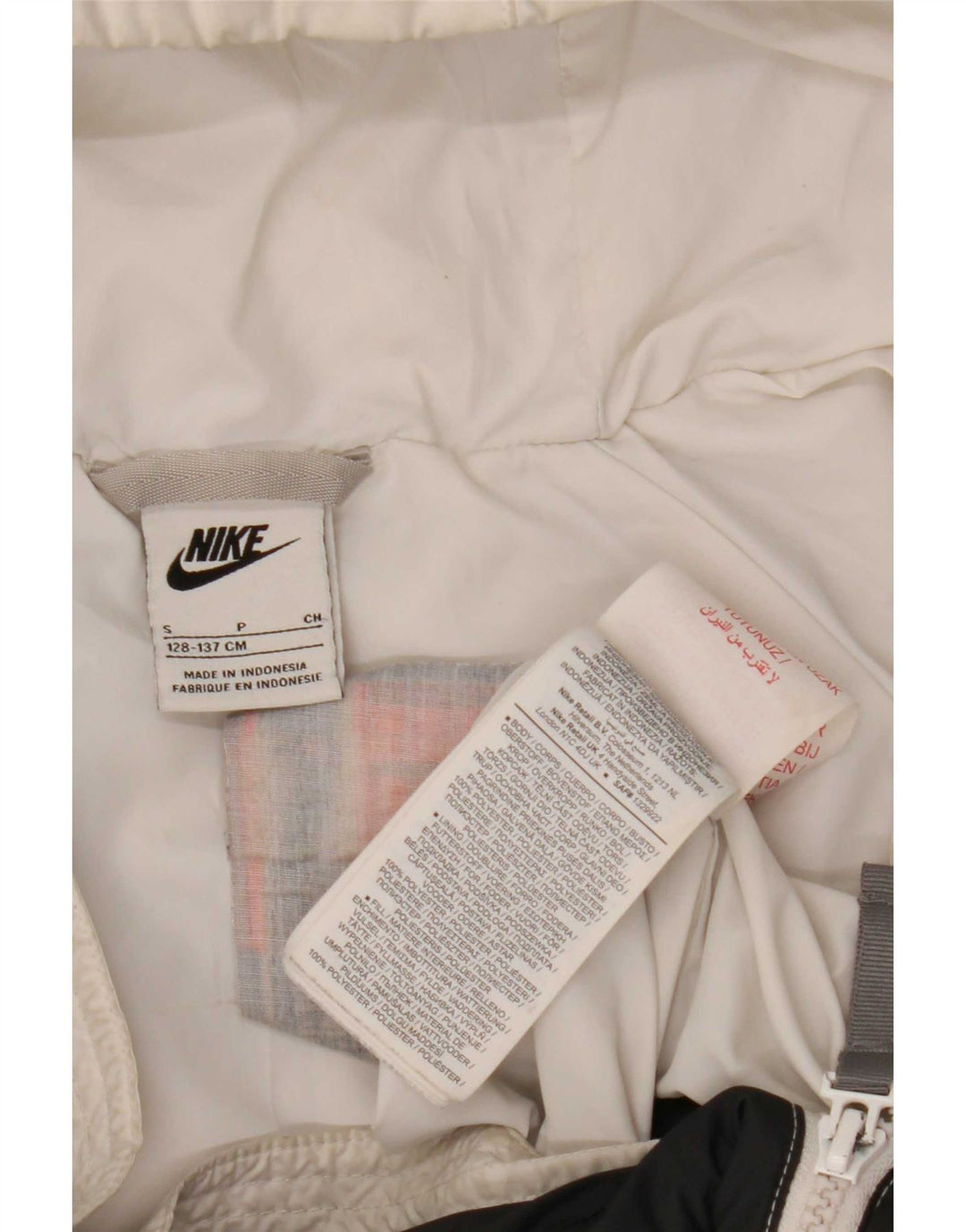 Giacca imbottita con cappuccio Nike per ragazze 8-9 anni piccola multicolore Colourblock