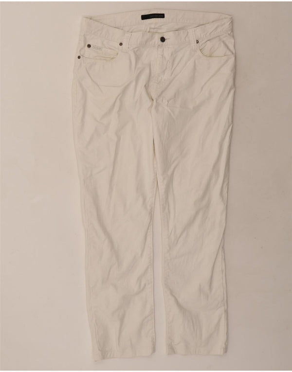 Pantaloni casual dritti da uomo Calvin Klein W38 L30 cotone bianco