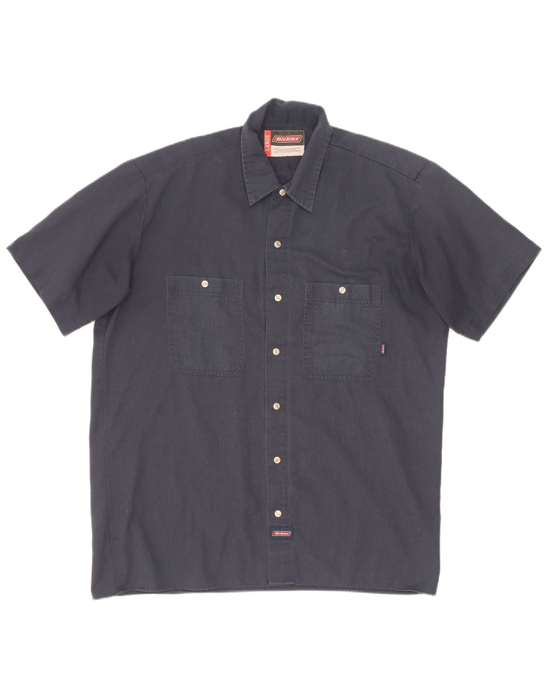 Dickies Camicia a maniche corte da uomo Large in poliestere blu navy