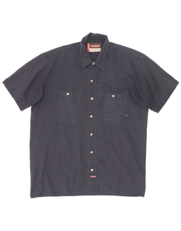 Dickies Camicia a maniche corte da uomo Large in poliestere blu navy