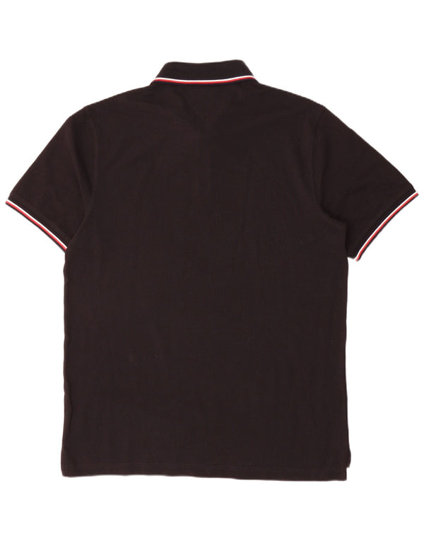 Polo slim fit da uomo Tommy Hilfiger 2XL cotone a righe nere