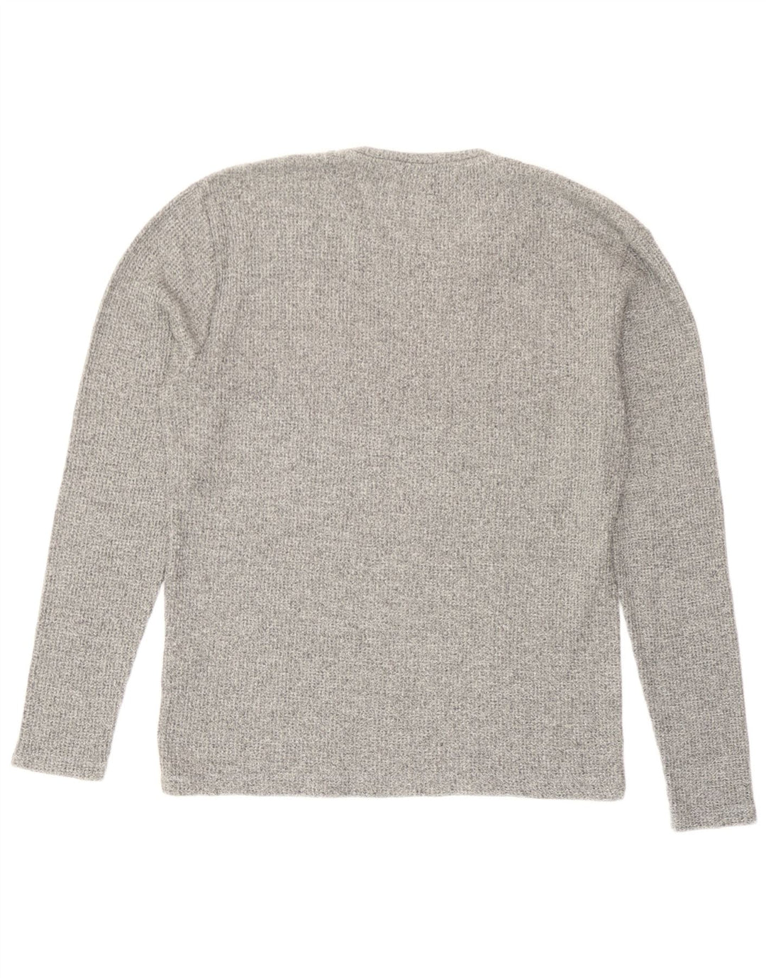 Top Zara da uomo a maniche lunghe piccolo in cotone chiazzato grigio
