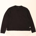 ADIDAS Womens Longline Sweatshirt Jumper UK 18 XL Black Vintage Adidas and Second-Hand Adidas from Messina Hembry 