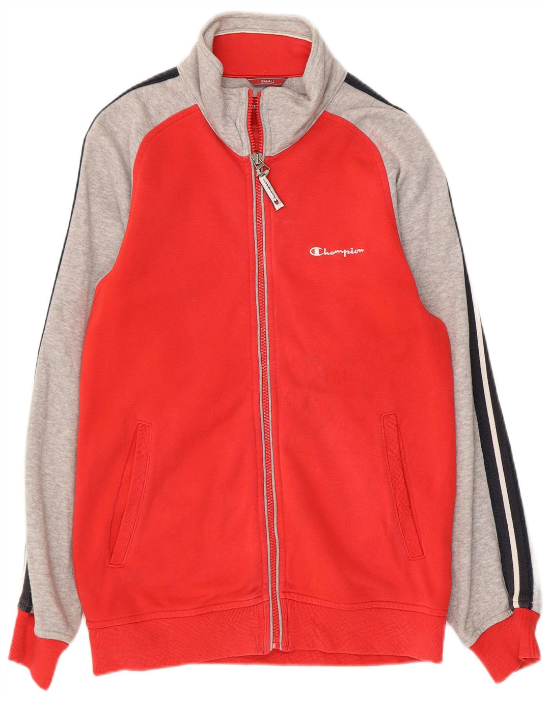 Giacca da tuta da uomo CHAMPION piccola in cotone color block rosso