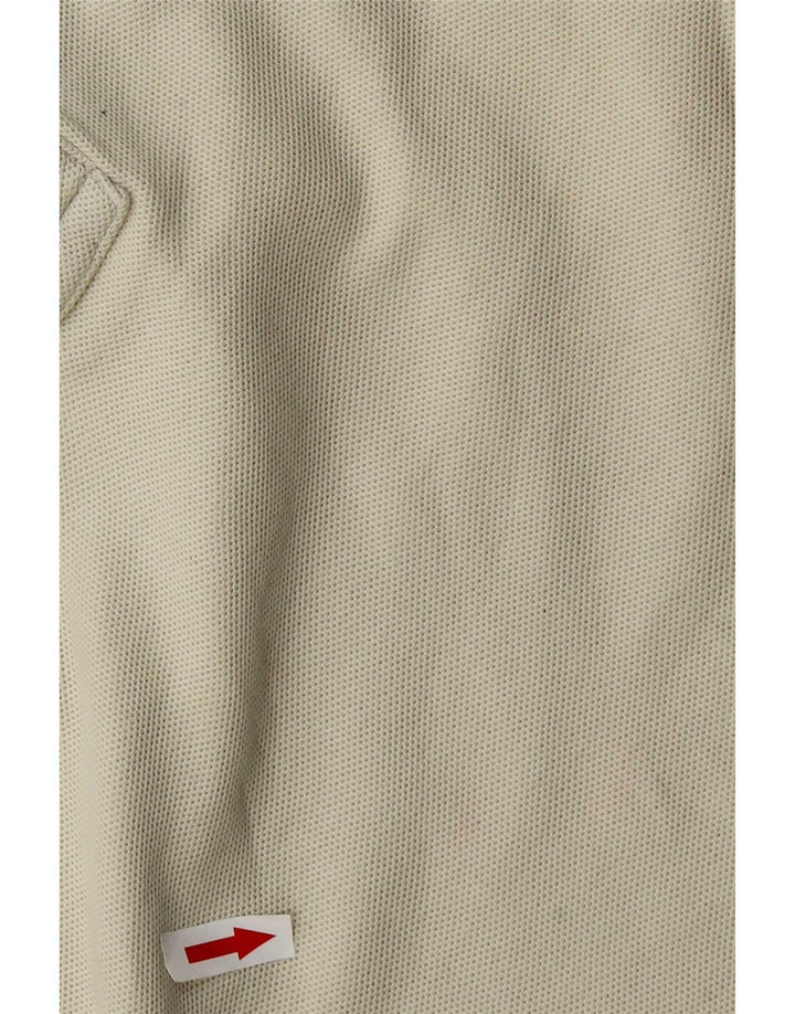 Polo da uomo a maniche lunghe Fila IT 50 cotone bianco sporco medio
