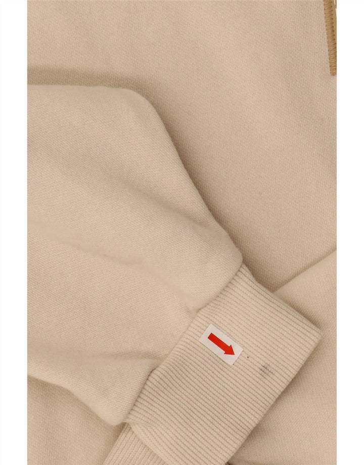 PUMA Womens Sweatshirt Jumper UK 16 Large Beige Cotton