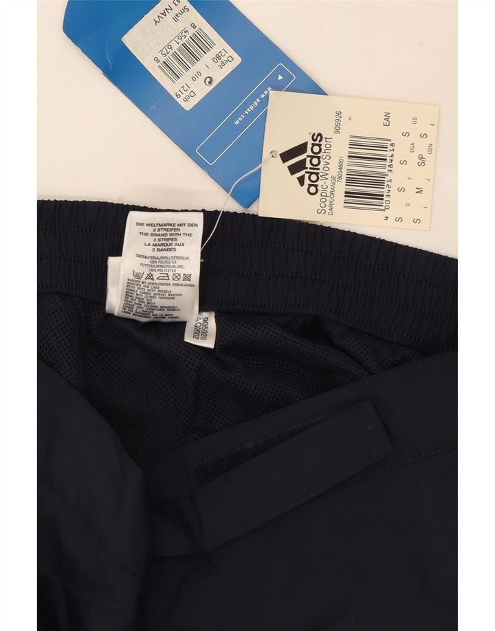 Pantaloncini sportivi da uomo Adidas piccoli in poliestere blu navy