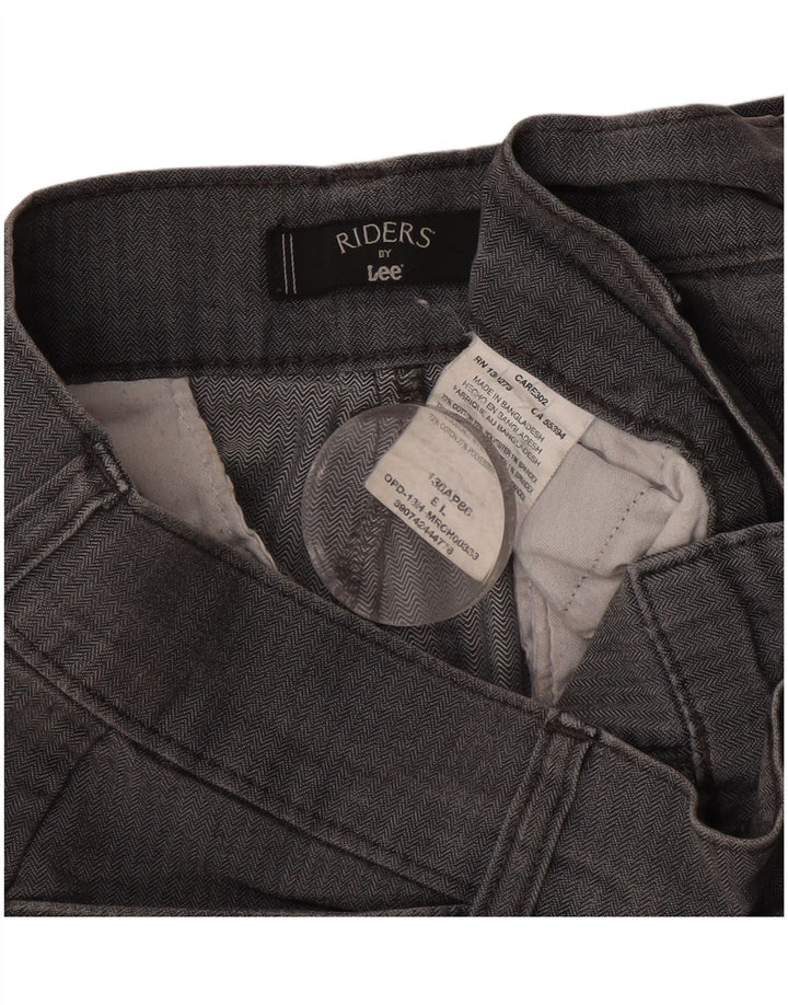 Pantaloni casual da motociclista da donna LEE US 8 Medium W30 L32 Grigio a spina di pesce