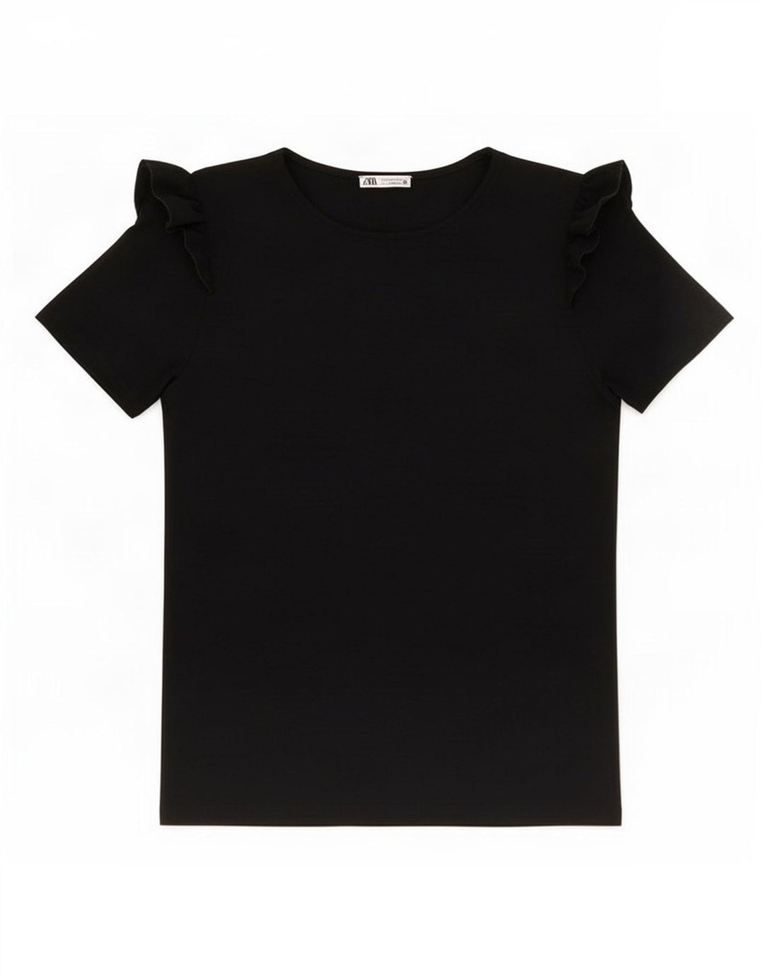 Top in camicetta da donna Zara UK 12 poliestere nero medio