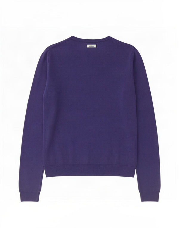Maglione maglione con scollo a barca da donna Marks & Spencer UK 14 grande acrilico viola