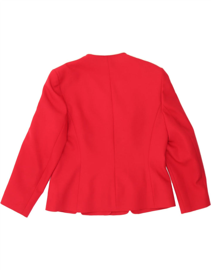 EASTEX Womens 3/4 Sleeve 4 Button Blazer Jacket UK 16 Large Red Polyester Vintage Eastex and Second-Hand Eastex from Messina Hembry 