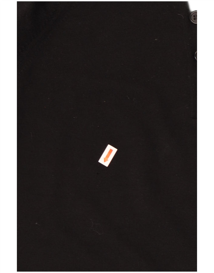 Maglione maglione collo alto da donna CZARINA UK 16 grande lana nera