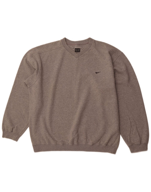 Felpa da uomo NIKE maglione UK 45/47 XL cotone grigio