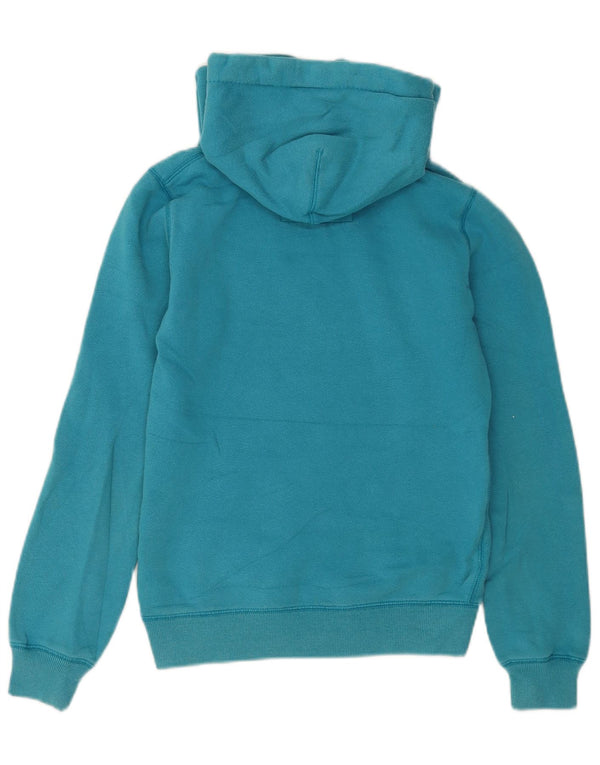 Jack Wills Womens Graphic Loose Fit Hoodie Jumper UK 6 XS Blue Cotton