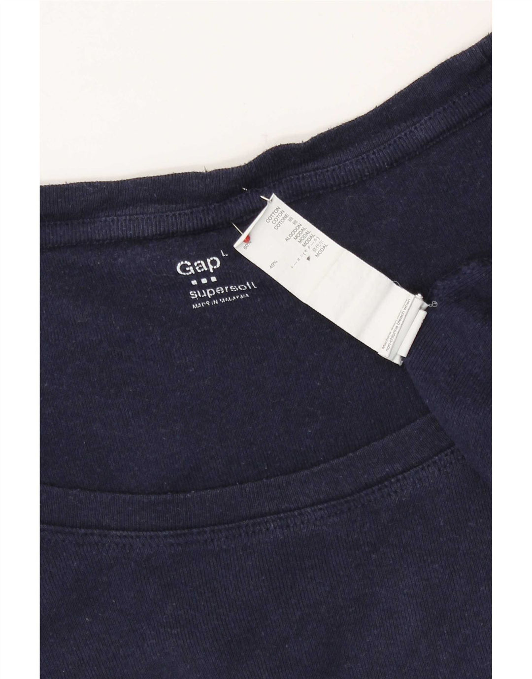 Gap Top da donna a maniche lunghe UK 14 Large Blu Navy in cotone