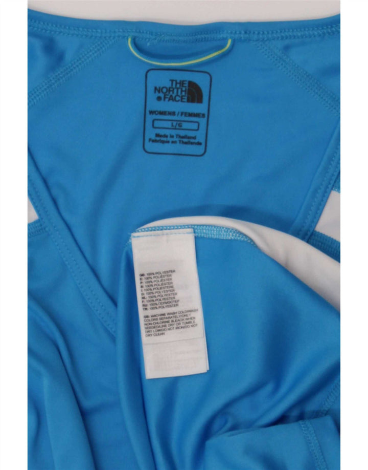 The North Face T-shirt da donna Top UK 14 Large Blu Colourblock Poliestere