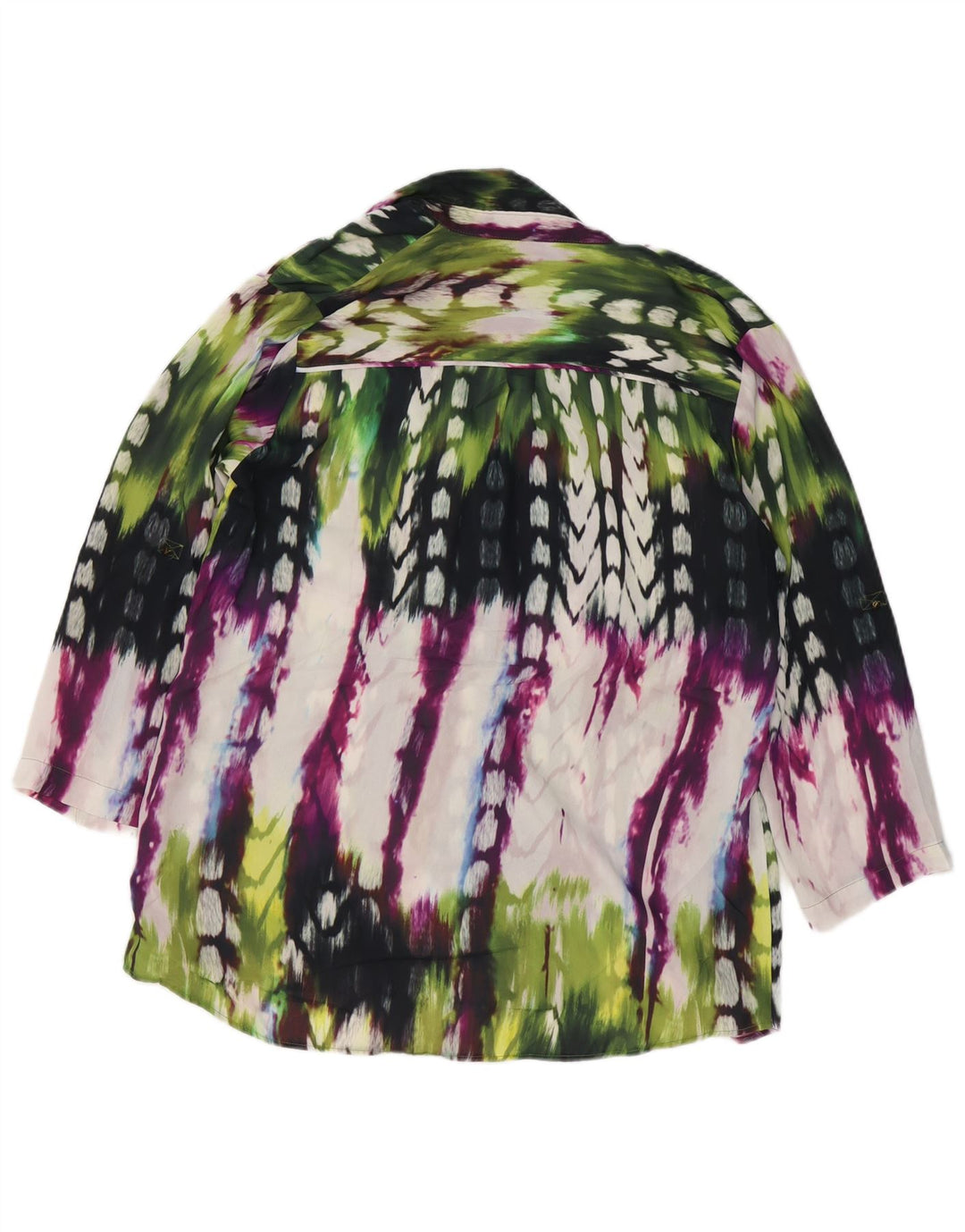 Mossimo Camicia da donna Camicetta UK 16 Grande Poliestere tie-dye multicolore