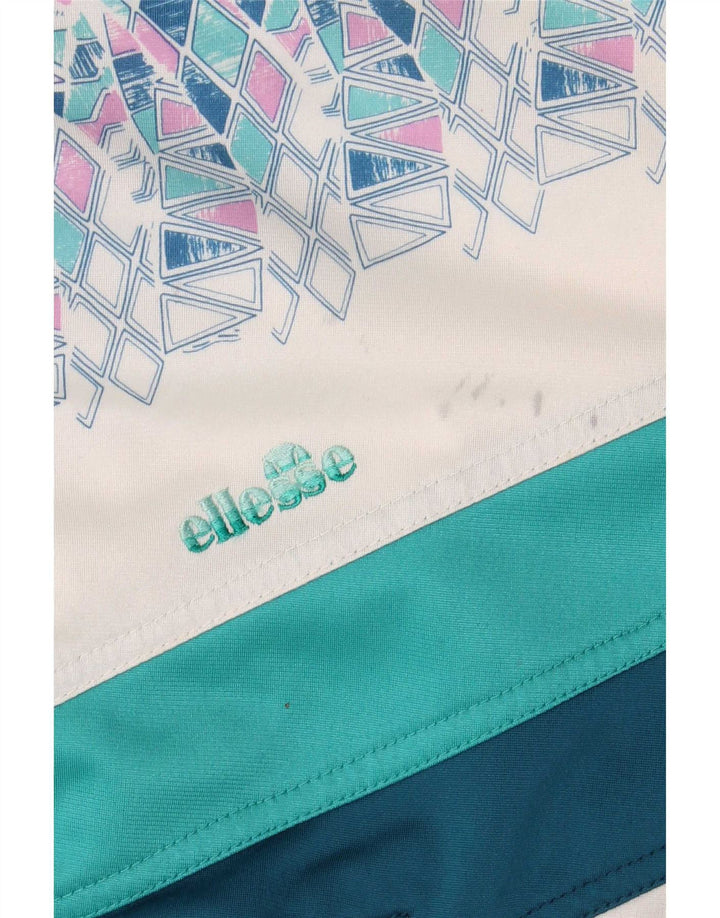 Giacca da ginnastica grafica da uomo Ellesse XS verde geometrica retrò
