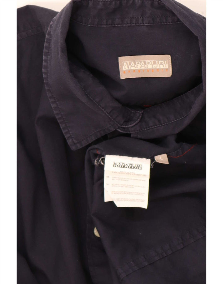 Camicia da uomo Napapijri grande blu navy