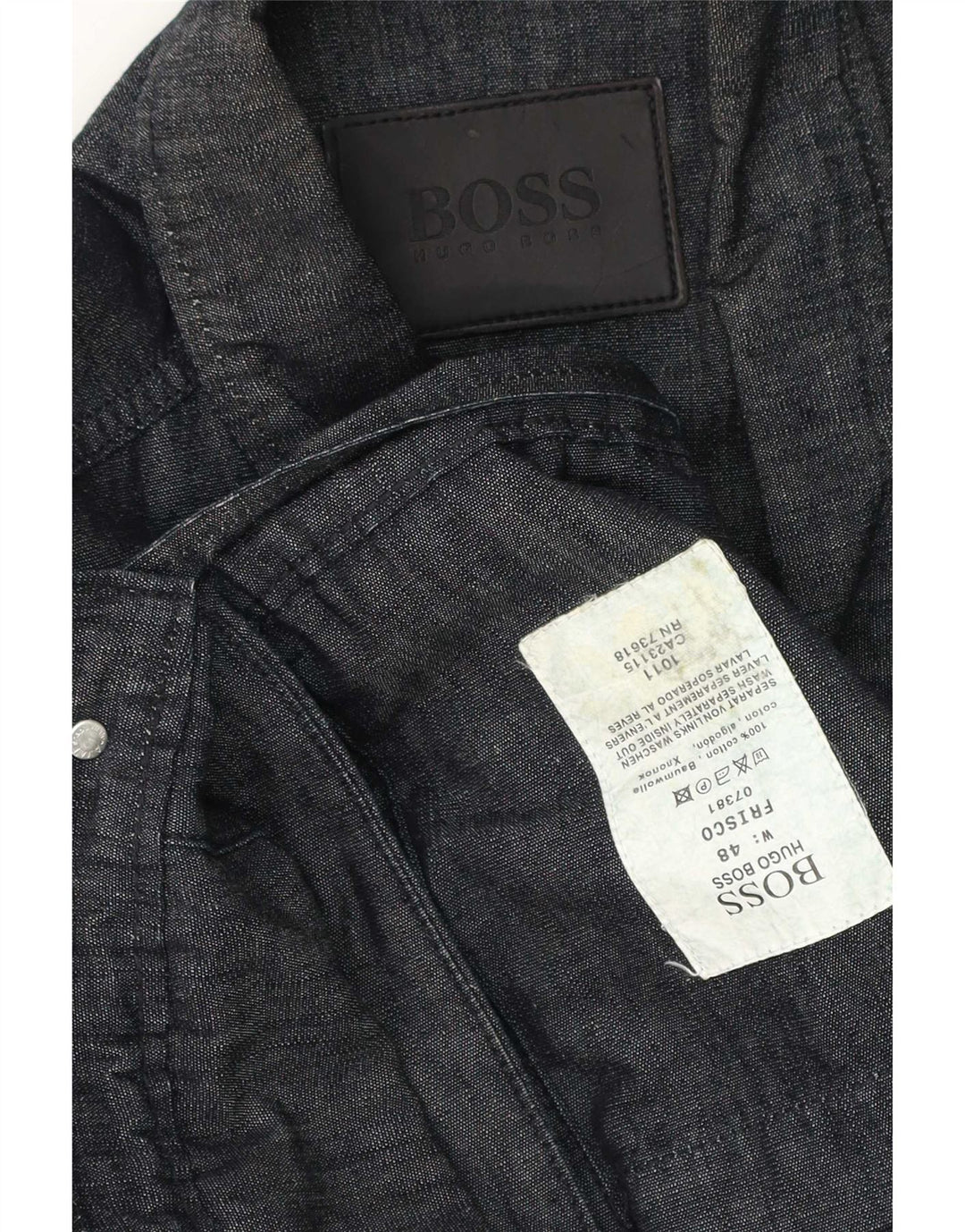 Giacca utility da uomo Hugo Boss IT 48 Cotone medio blu navy