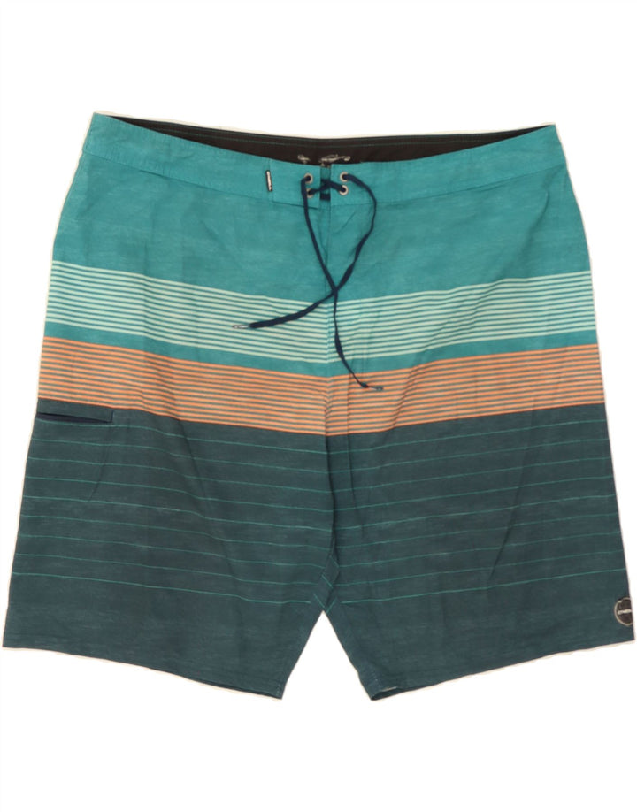O'NEILL Mens Swimming Shorts 2XL  Multicoloured Striped Polyester Vintage O'Neill and Second-Hand O'Neill from Messina Hembry 