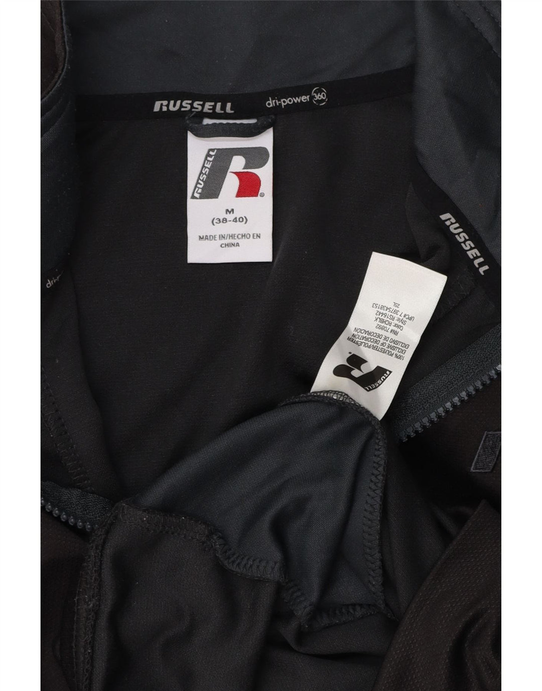 Giacca da tuta da uomo RUSSELL ATHLETIC UK 38/40 media nera