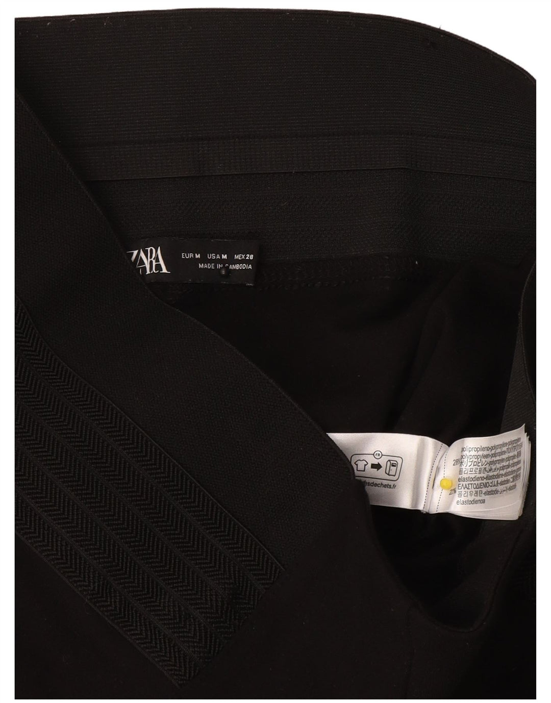 Leggings Zara da donna UK 12 poliestere nero medio