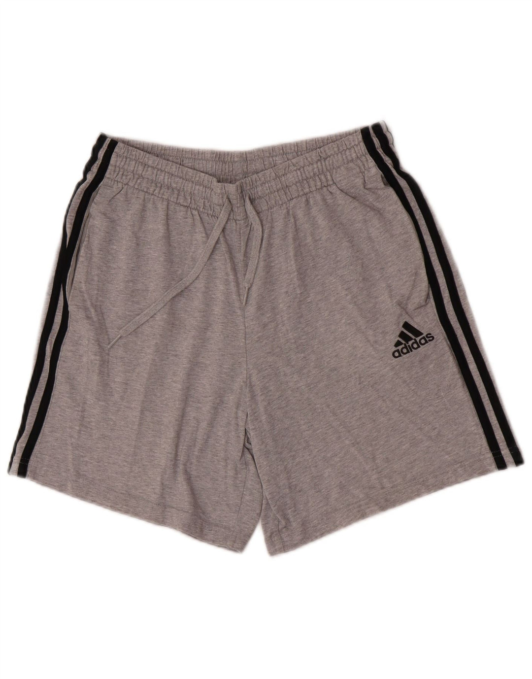 Pantaloncini sportivi da uomo Adidas in cotone grigio medio