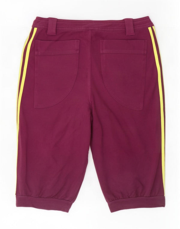 Adidas Womens Bermuda Shorts UK 16 Large W32 Purple Cotton